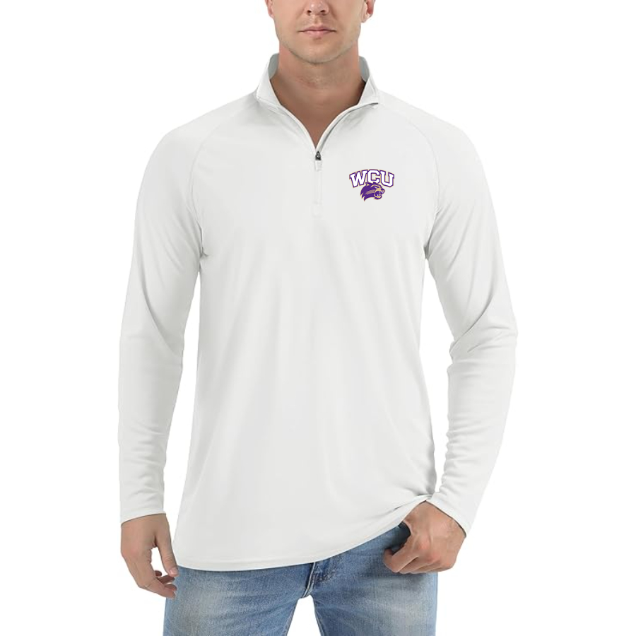 Men's Western Carolina Catamounts  Lightweight Quarter-Zip Athletic Shirt Long Sleeve Western Carolina Catamounts